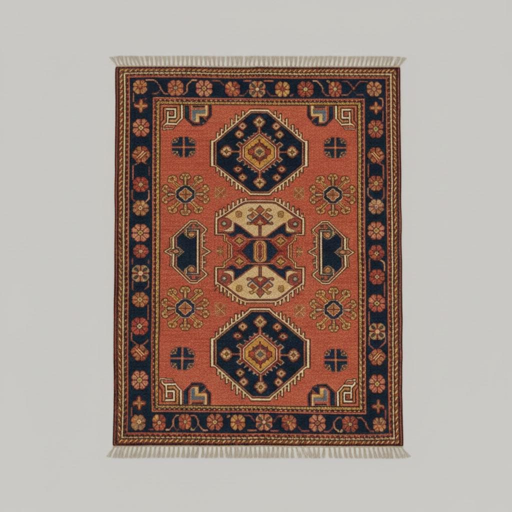 Handmade Wool Oushak Rug, Tribal Ethnic Carpet, Boho Decor (8x10 Feet Customizable)