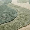 Handmade Tufted Area Rug, Sage Green Abstract Organic Shape