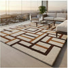 Handmade Geometric Wool Area Rug, Mid-Century Modern, 8x10 ft