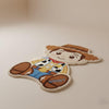 Handmade Cartoon Cowboy Wool Rug, Nursery Playroom Decor (3x4 Feet)