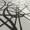 Abstract Black and White Wool Rug, Modern Line Art, Handmade Tufted