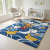 Handmade Wool Cartoon Rug, Angry Duck, Blue Wave Nursery Decor