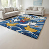 Handmade Wool Cartoon Rug, Angry Duck, Blue Wave Nursery Decor