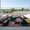 Handmade Geometric Wool Area Rug, Modern Abstract Carpet