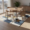Handwoven Wool Area Rug: Modern Geometric Design, Neutral Decor