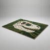 Dinosaur Skull Rug Jurassic Fossil Area Rug Handmade Tufted Statement Carpet Size 6x6 Feet .