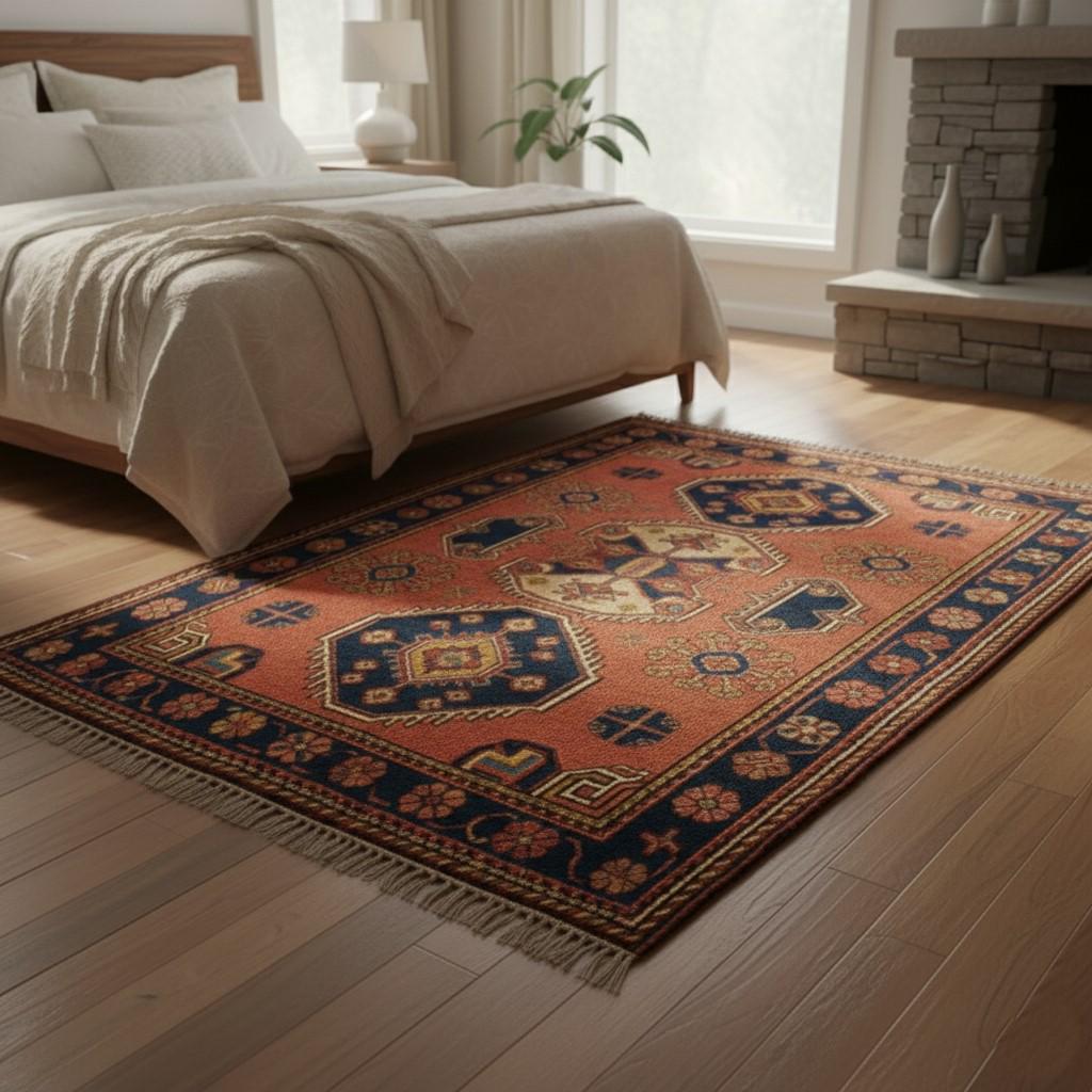 Handmade Wool Oushak Rug, Tribal Ethnic Carpet, Boho Decor (8x10 Feet Customizable)