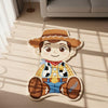 Handmade Cartoon Cowboy Wool Rug, Nursery Playroom Decor (3x4 Feet)