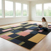 Handmade Geometric Wool Area Rug, Modern Abstract Carpet