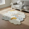 Hand Tufted Wool Cloud Rug, Rainbow Nursery Carpet