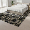 Handmade Wool Rug Natural Wool Carpet Handwoven Area ,Modern Minimal ,Living Room Bedroom Decor .