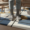 Handwoven Wool Area Rug: Modern Geometric Design, Neutral Decor