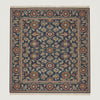 Hand-Knotted Navy Blue Floral Rug, Traditional Persian Style, Wool