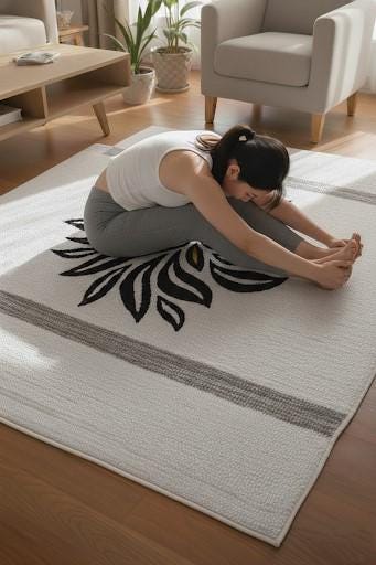 Handmade Wool Area Rug, Modern Botanical Floral Design