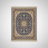 Hand-Knotted Navy Blue Persian Rug: Vintage Wool Oushak with Fringe