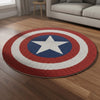 Captain America Shield Round Rug,Superhero Area Rug,Marvel Inspired Carpet