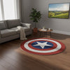 Captain America Shield Round Rug,Superhero Area Rug,Marvel Inspired Carpet