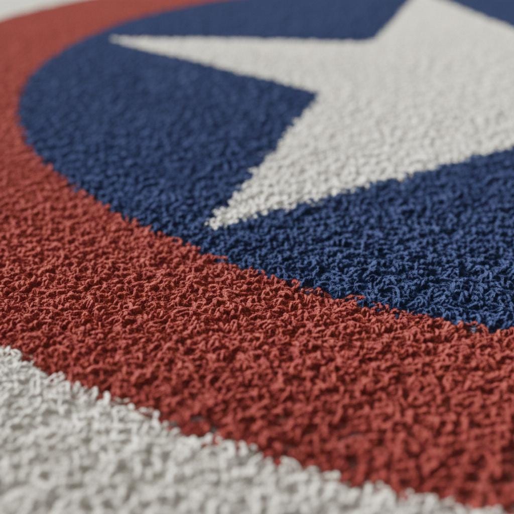 Captain America Shield Round Rug,Superhero Area Rug,Marvel Inspired Carpet