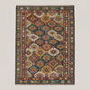 Handmade Vintage Kilim Rug, Geometric Hexagon Wool Carpet, Boho Home Decor