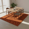 Handmade Beige Wool Area Rug, Modern Abstract 3D Contour Design