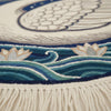 Handmade Celestial Swan Rug, Boho Nursery Decor, Round Tufted Carpet