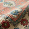 Hand-Knotted Pastel Floral Wool Rug – Vintage Boho Living Room Carpet