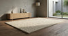 Chunky Wool Pebble Rug, Handwoven Cream Textured Carpet, Scandinavian Minimalist Home