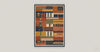 Handmade Abstract Geometric Wool Rug, Mid Century Bauhaus Style Carpet 9x12 ft