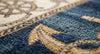 Nautical Anchor Rug, Navy Blue Coastal Area Carpet, Hand-Knotted Wool Beach House Decor