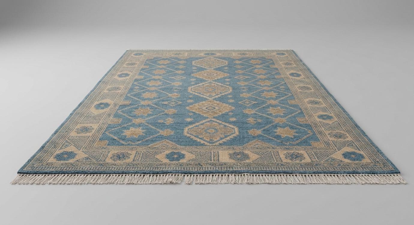 Hand-Knotted Oushak Rug, Sage Green Traditional Floral Wool Carpet