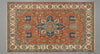 Hand-Knotted Wool Oushak Rug - Terracotta  Red , Traditional Style
