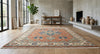Hand-Knotted Wool Oushak Rug - Terracotta  Red , Traditional Style