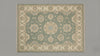 Handmade Green Oushak Wool Rug, Vintage Turkish Style Area Rug
