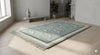 Handmade Koi Fish Runner Rug, Coastal Blue Nautical Carpet, Beach House Decor