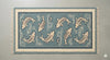 Handmade Koi Fish Runner Rug, Coastal Blue Nautical Carpet, Beach House Decor