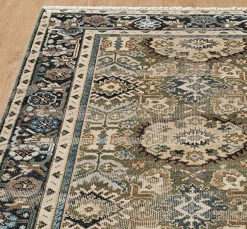 Vintage Persian Style Rug, Distressed Turkish Area Rug, Traditional Oriental Rug, Boho Living Room Rug, 10x14 feet