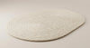 Handwoven Oval Wool Rug – Chunky Braided Cream Scandinavian Carpet