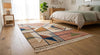 Handmade Wool Geometric Rug, Mid Century Modern Abstract Carpet, Boho Living Room Area Rug