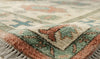 Hand Knotted Wool Oushak Rug, Vintage Tribal Southwestern Boho Carpet
