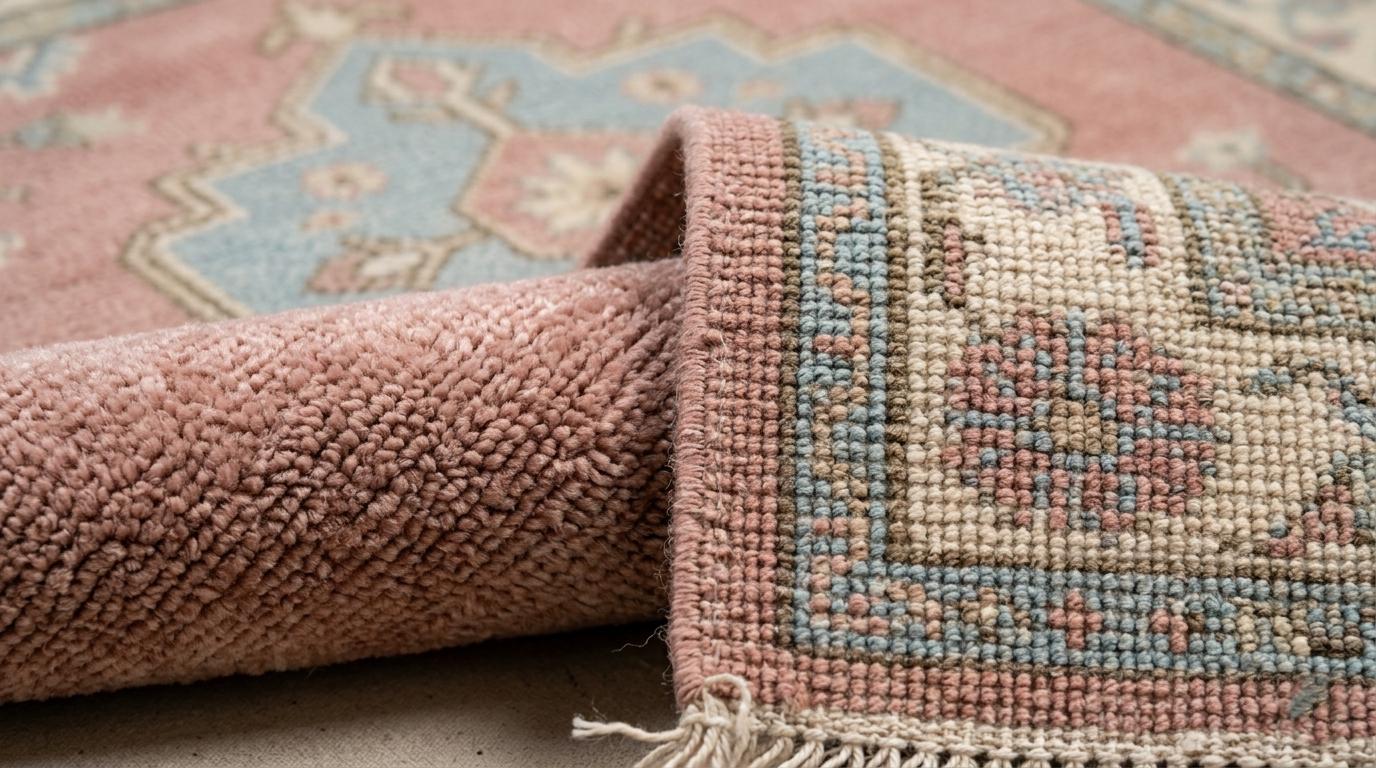 Hand Knotted Wool Runner Rug, Vintage Turkish Oushak Floral Hallway Carpet