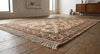Hand Knotted Wool Rug, Tribal Geometric Oriental Carpet, Boho Rustic Living Room