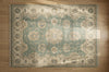 Handmade Green Oushak Wool Rug, Vintage Turkish Style Area Rug