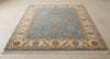 Handmade Blue Oushak Wool Rug, Vintage Tribal Boho Carpet, Custom Size .