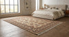 Hand Knotted Wool Rug, Tribal Geometric Oriental Carpet, Boho Rustic Living Room