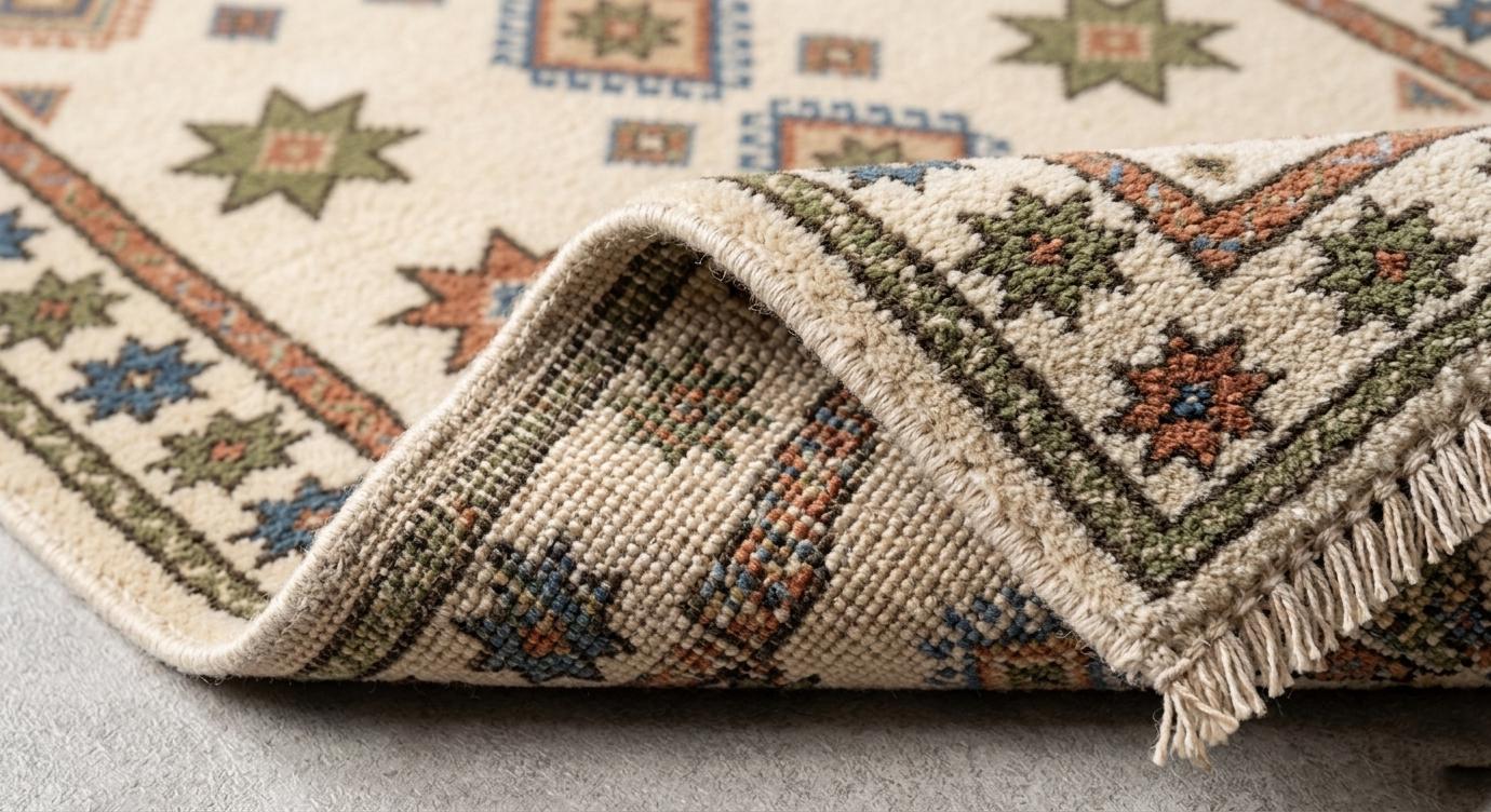 Handmade Wool Geometric Rug, Tribal Diamond Boho Carpet, Southwestern Farmhouse Area Rug