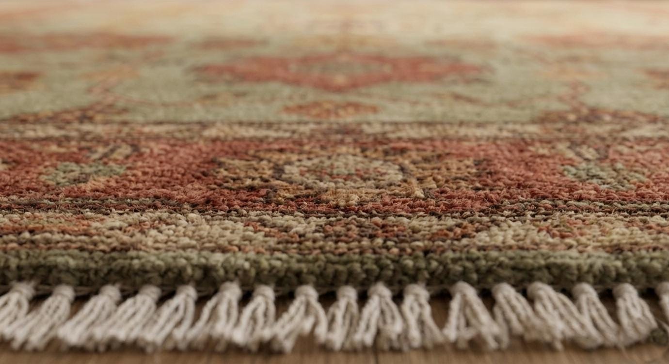 Sage Green Floral Oriental Rug, Handmade Vintage Persian Style Carpet (8x10 Ft)