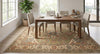 Hand Knotted Wool Oushak Rug, Sage Green Floral Oriental Carpet 8x10 Ft