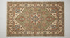 Hand Knotted Wool Oushak Rug, Sage Green Floral Oriental Carpet 8x10 Ft