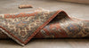 Hand Knotted Wool Turkish Rug, Terracotta Blue Oriental Area Carpet
