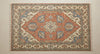 Hand Knotted Wool Turkish Rug, Terracotta Blue Oriental Area Carpet